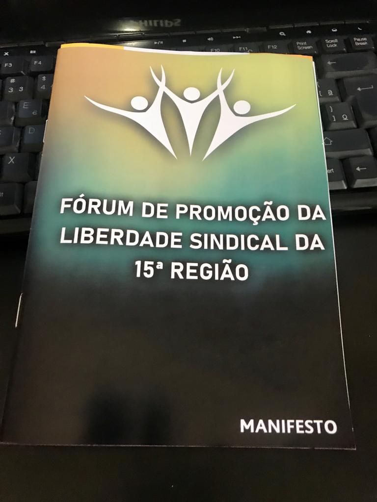 Com uma palestra com o tema "Dilemas do sindicalismo: reforma trabalhista e contexto atual", foi lançado nesta sexta-feira, dia 25 de outubro, às 9 horas, o Fórum de Promoção da Liberdade Sindical da 15ª Região. O Fórum foi criado por iniciativa do Minist